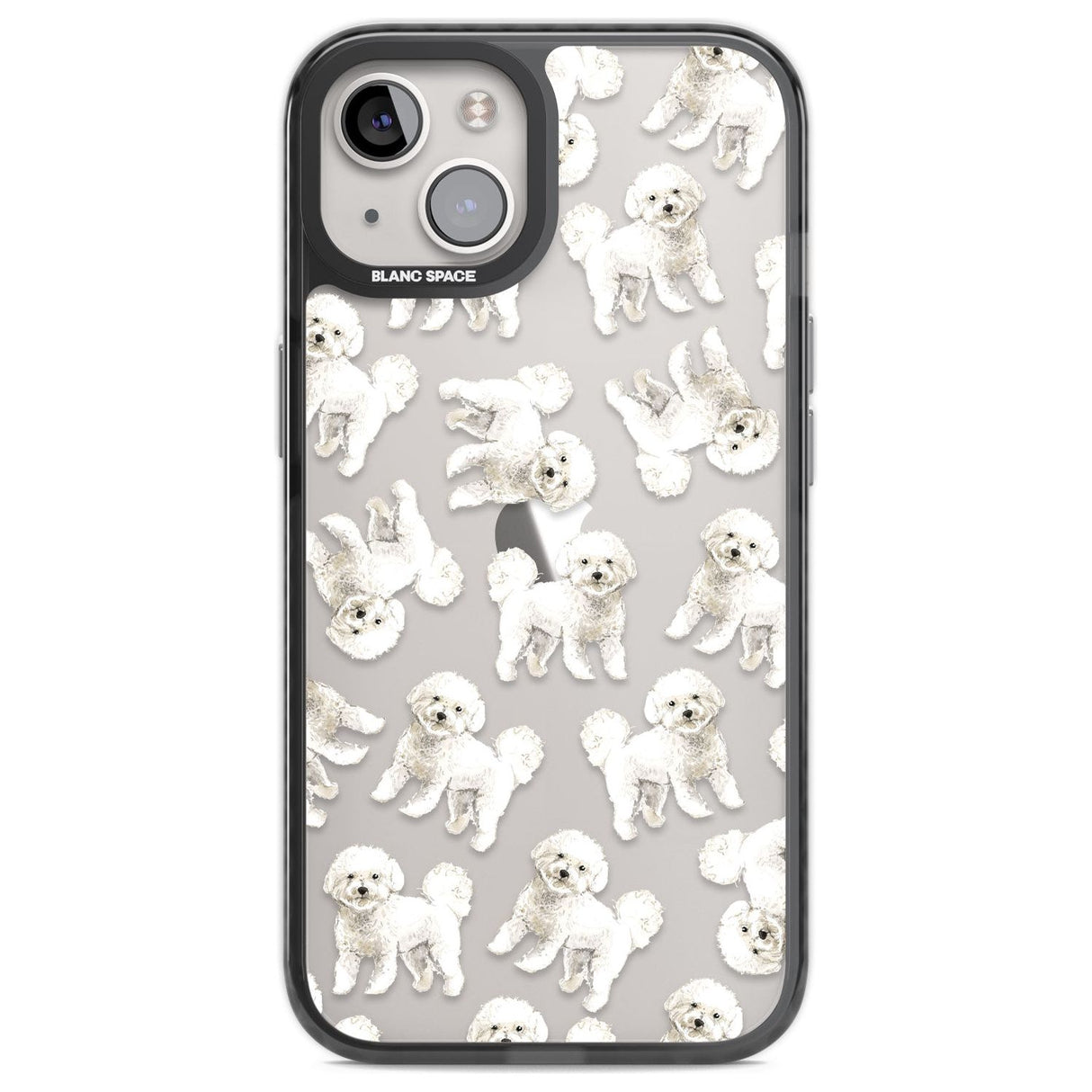 Bichon Frise Watercolour Dog Pattern Phone Case iPhone 12 / Black Impact Case,iPhone 13 / Black Impact Case,iPhone 12 Pro / Black Impact Case,iPhone 14 / Black Impact Case,iPhone 15 Plus / Black Impact Case,iPhone 15 / Black Impact Case Blanc Space