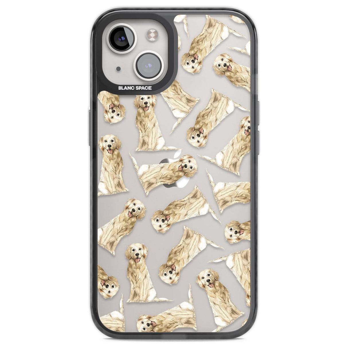 Golden Retriever Watercolour Dog Pattern Phone Case iPhone 12 / Black Impact Case,iPhone 13 / Black Impact Case,iPhone 12 Pro / Black Impact Case,iPhone 14 / Black Impact Case,iPhone 15 Plus / Black Impact Case,iPhone 15 / Black Impact Case Blanc Space