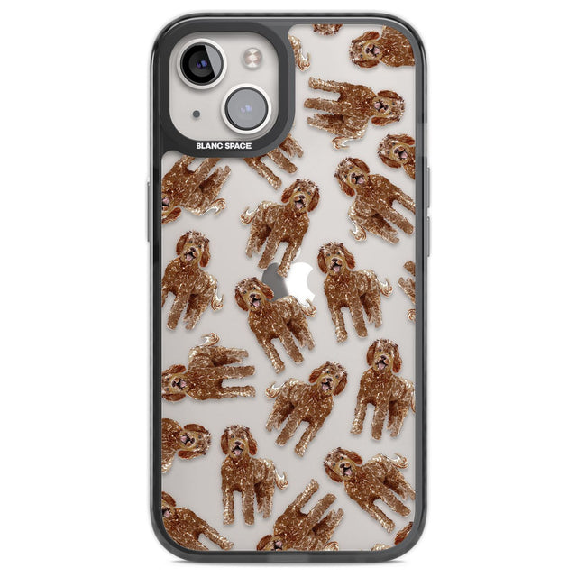 Labradoodle (Brown) Watercolour Dog Pattern Phone Case iPhone 12 / Black Impact Case,iPhone 13 / Black Impact Case,iPhone 12 Pro / Black Impact Case,iPhone 14 / Black Impact Case,iPhone 15 Plus / Black Impact Case,iPhone 15 / Black Impact Case Blanc Space