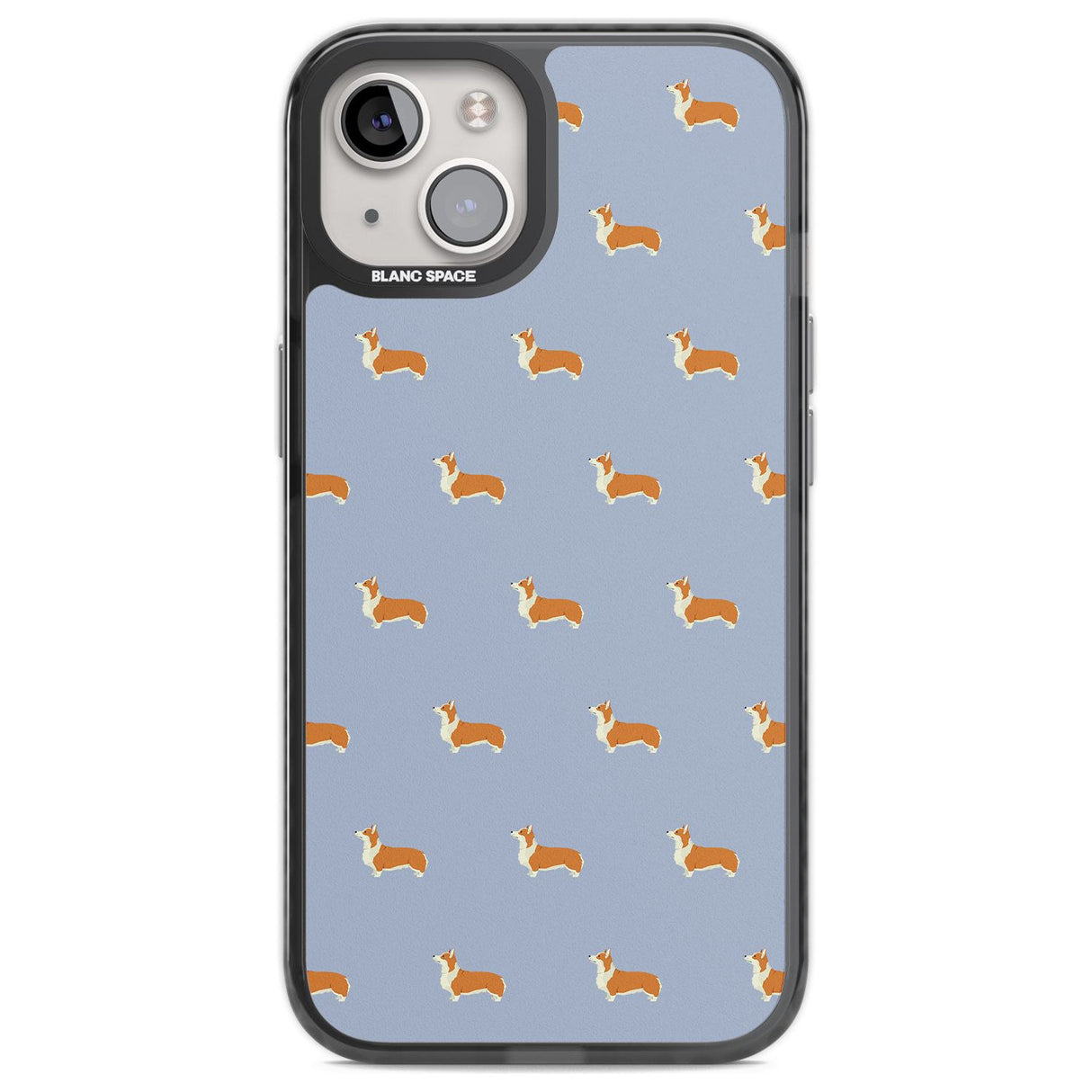 Pembroke Welsh Corgi Dog Pattern Phone Case iPhone 12 / Black Impact Case,iPhone 13 / Black Impact Case,iPhone 12 Pro / Black Impact Case,iPhone 14 / Black Impact Case,iPhone 15 Plus / Black Impact Case,iPhone 15 / Black Impact Case Blanc Space