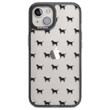 Black Labrador Dog Pattern Clear Phone Case iPhone 12 / Black Impact Case,iPhone 13 / Black Impact Case,iPhone 12 Pro / Black Impact Case,iPhone 14 / Black Impact Case,iPhone 15 Plus / Black Impact Case,iPhone 15 / Black Impact Case Blanc Space