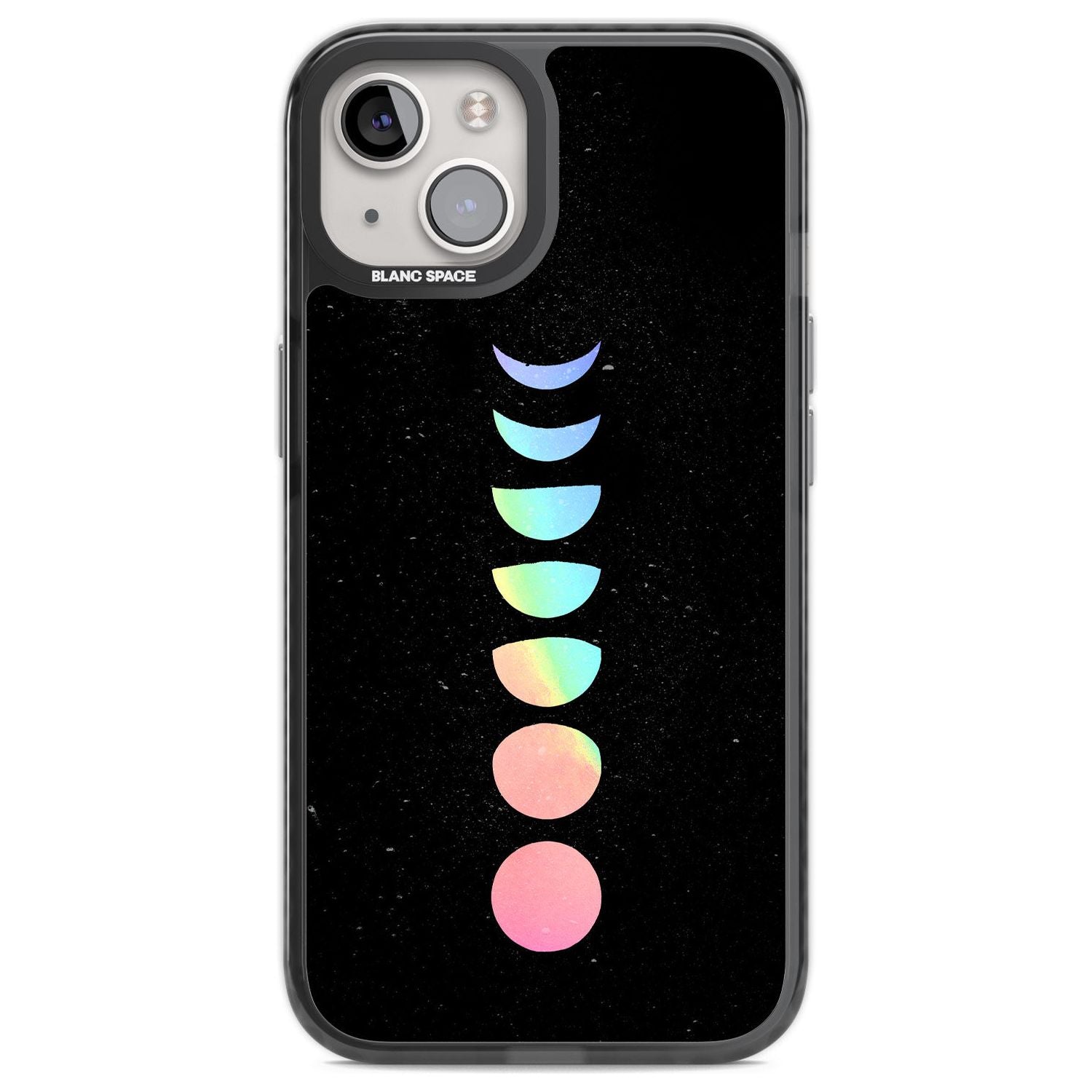 Pastel Moon Phases Phone Case iPhone 12 / Black Impact Case,iPhone 13 / Black Impact Case,iPhone 12 Pro / Black Impact Case,iPhone 14 / Black Impact Case,iPhone 15 Plus / Black Impact Case,iPhone 15 / Black Impact Case Blanc Space