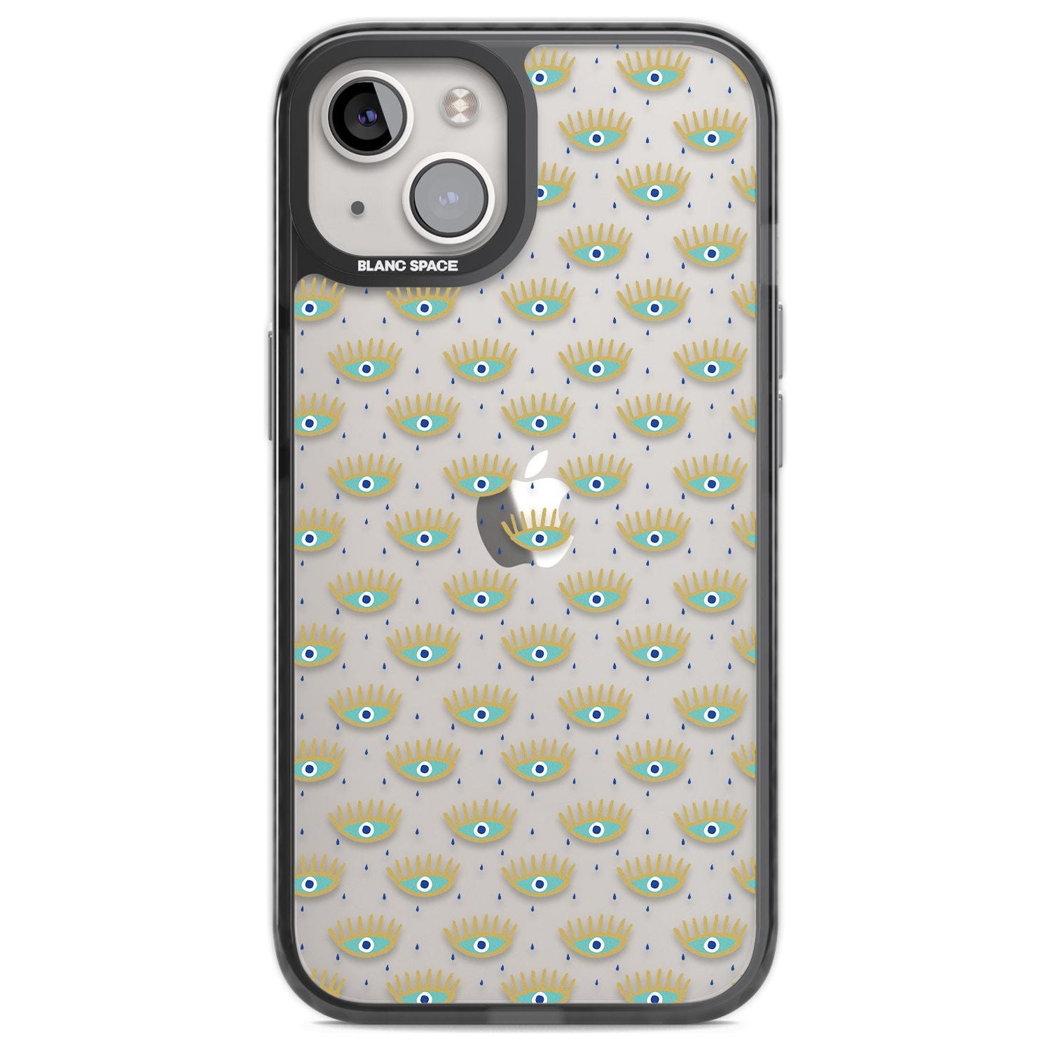 Crying Eyes (Clear) Psychedelic Eyes Pattern Phone Case iPhone 12 / Black Impact Case,iPhone 13 / Black Impact Case,iPhone 12 Pro / Black Impact Case,iPhone 14 / Black Impact Case,iPhone 15 Plus / Black Impact Case,iPhone 15 / Black Impact Case Blanc Space