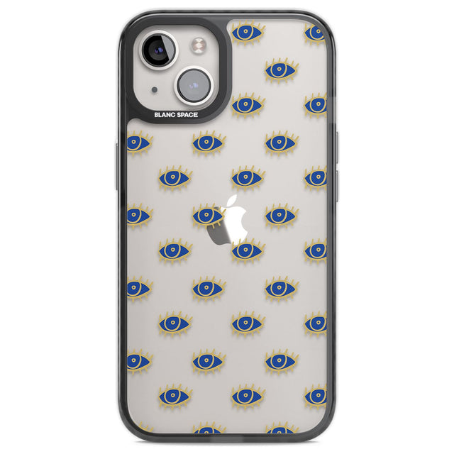 Gold Eyes (Clear) Psychedelic Eyes Pattern Phone Case iPhone 12 / Black Impact Case,iPhone 13 / Black Impact Case,iPhone 12 Pro / Black Impact Case,iPhone 14 / Black Impact Case,iPhone 15 Plus / Black Impact Case,iPhone 15 / Black Impact Case Blanc Space