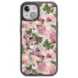 Leafy Floral Pattern Transparent Design Phone Case iPhone 12 / Black Impact Case,iPhone 13 / Black Impact Case,iPhone 12 Pro / Black Impact Case,iPhone 14 / Black Impact Case,iPhone 15 Plus / Black Impact Case,iPhone 15 / Black Impact Case Blanc Space