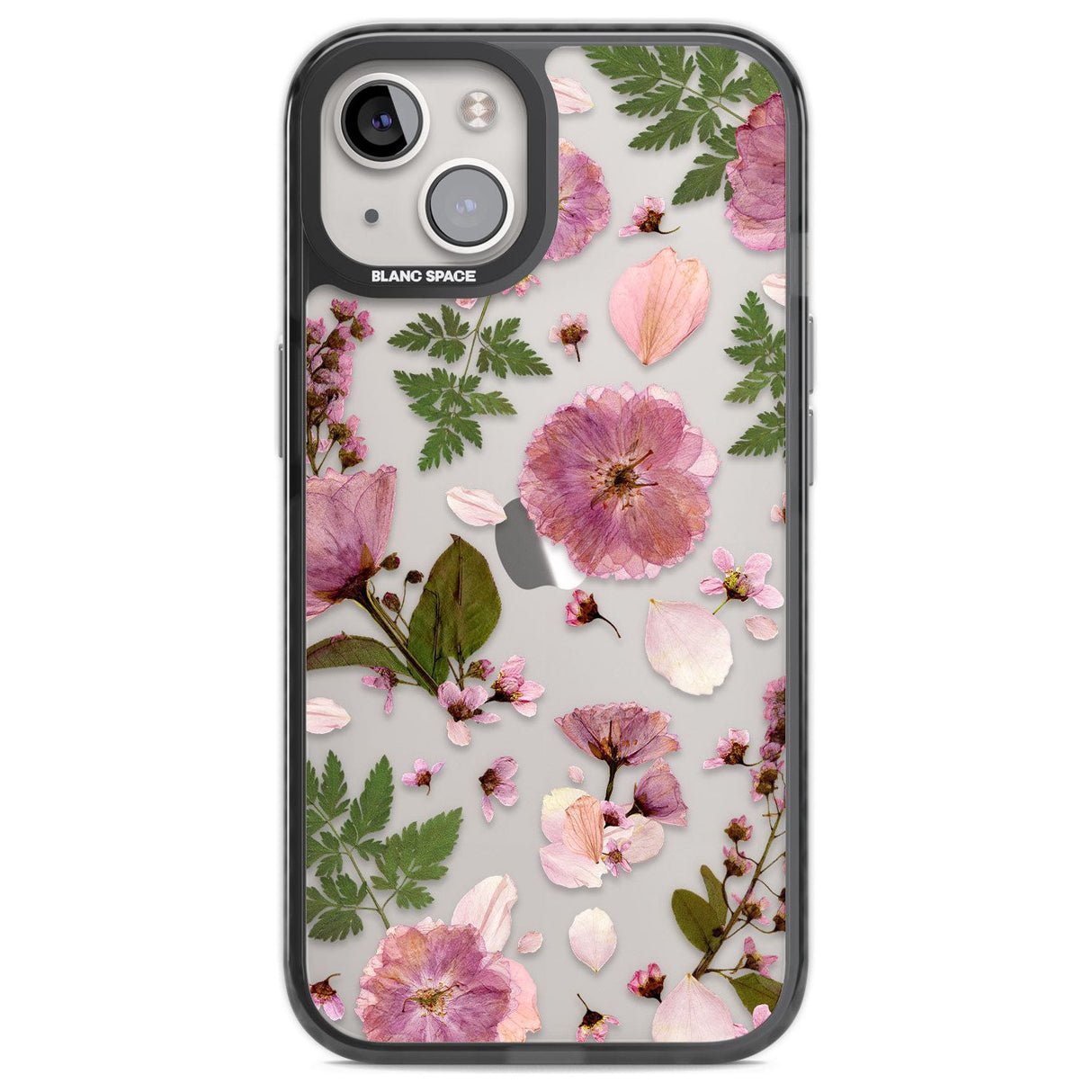 Natural Arrangement of Flowers & Leaves Design Phone Case iPhone 12 / Black Impact Case,iPhone 13 / Black Impact Case,iPhone 12 Pro / Black Impact Case,iPhone 14 / Black Impact Case,iPhone 15 Plus / Black Impact Case,iPhone 15 / Black Impact Case Blanc Space