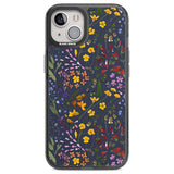 Wildflower & Leaves Cluster Design - Navy