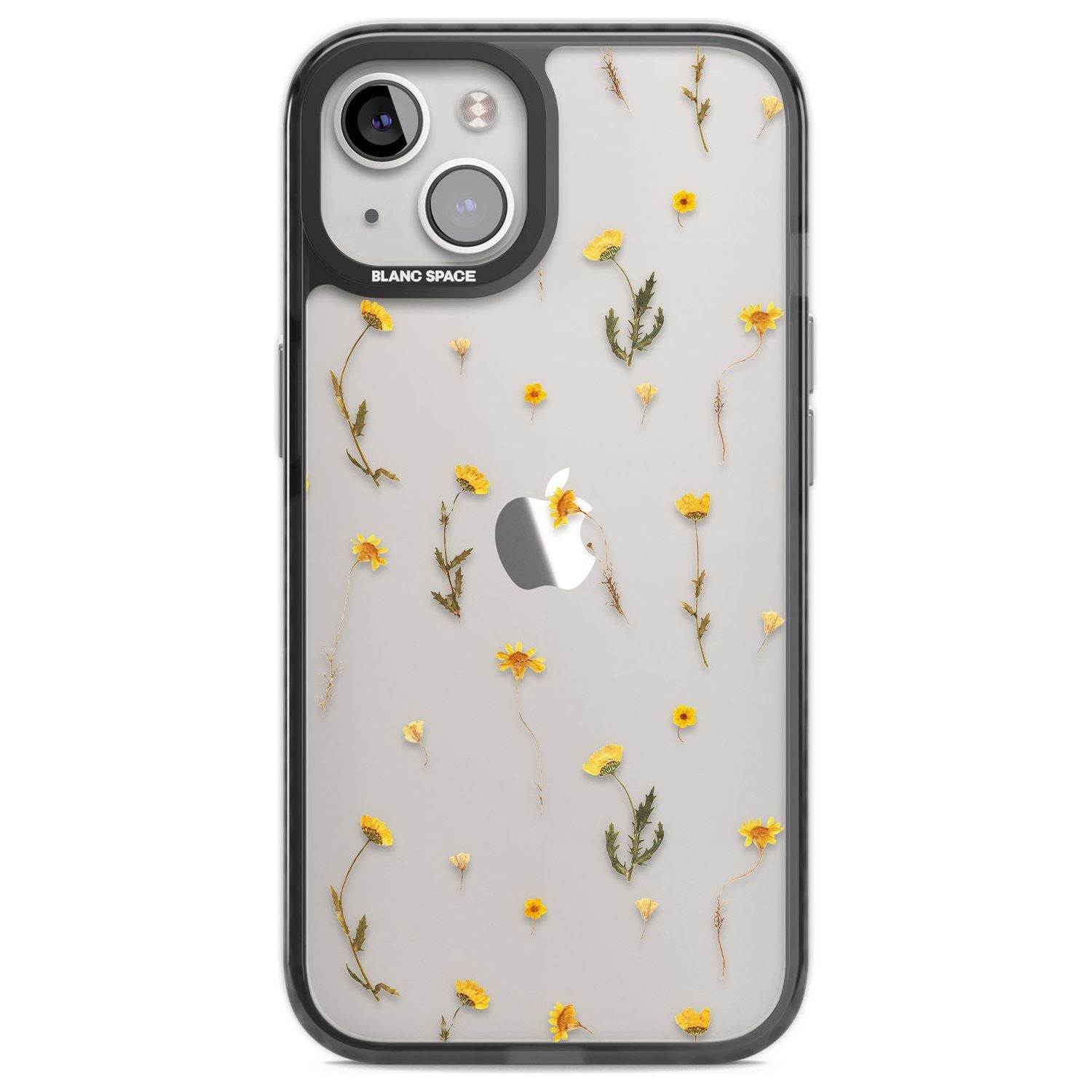 Mixed Yellow Flowers - Dried Flower-Inspired Phone Case iPhone 12 / Black Impact Case,iPhone 13 / Black Impact Case,iPhone 12 Pro / Black Impact Case,iPhone 14 / Black Impact Case,iPhone 15 Plus / Black Impact Case,iPhone 15 / Black Impact Case Blanc Space
