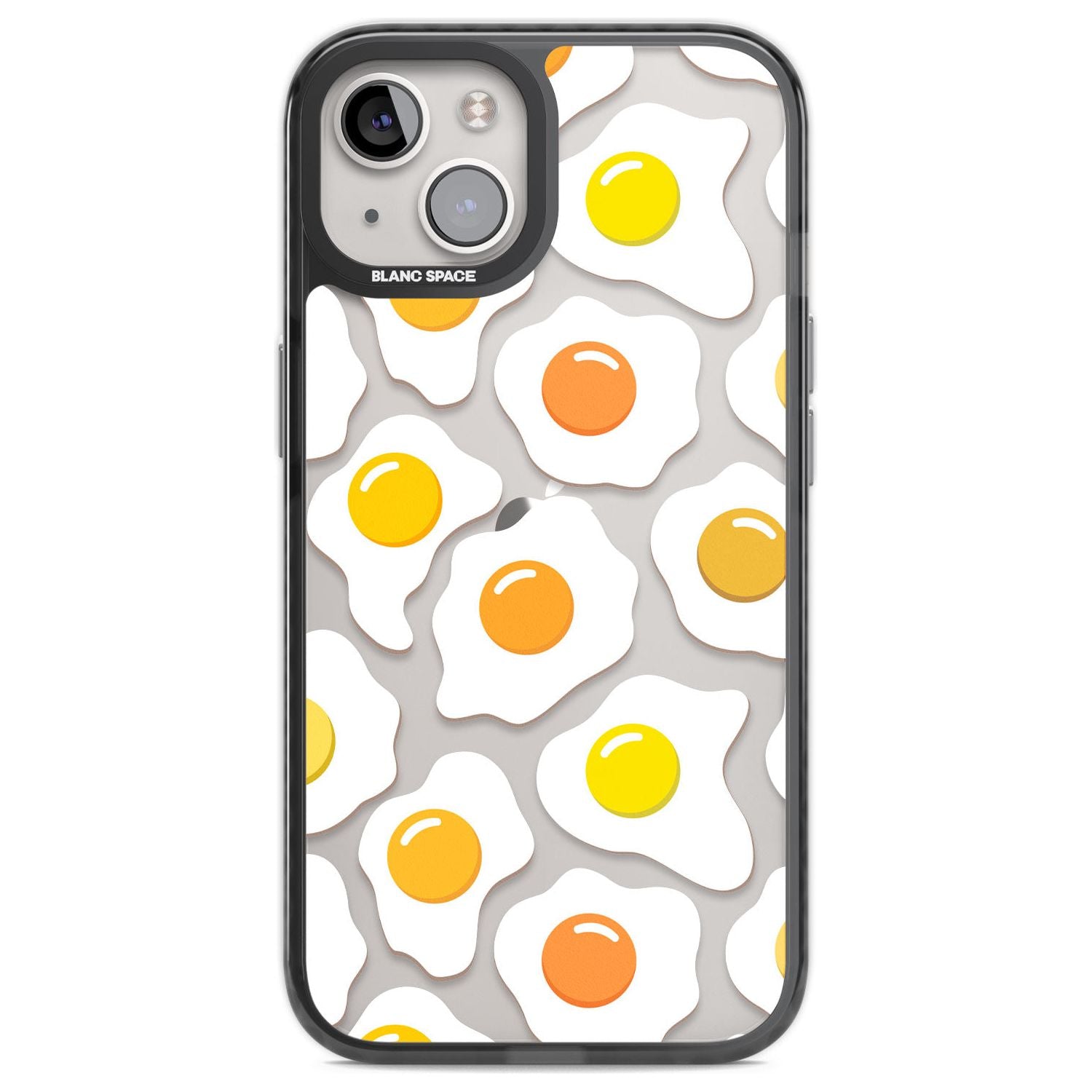 Fried Egg Pattern Phone Case iPhone 13 / Black Impact Case,iPhone 12 Pro / Black Impact Case,iPhone 12 / Black Impact Case,iPhone 14 / Black Impact Case,iPhone 15 Plus / Black Impact Case,iPhone 15 / Black Impact Case Blanc Space
