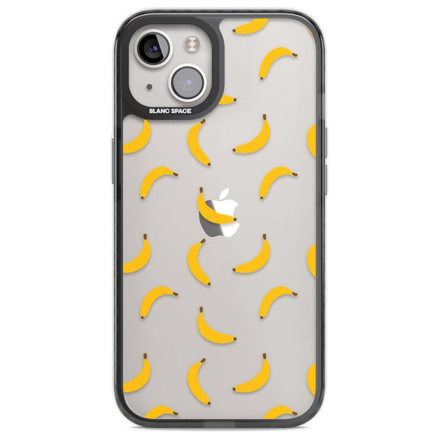 Banana Pattern Phone Case iPhone 12 / Black Impact Case,iPhone 13 / Black Impact Case,iPhone 12 Pro / Black Impact Case,iPhone 14 / Black Impact Case,iPhone 15 Plus / Black Impact Case,iPhone 15 / Black Impact Case Blanc Space