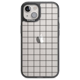 Simplistic Large Grid Pattern Black (Transparent)