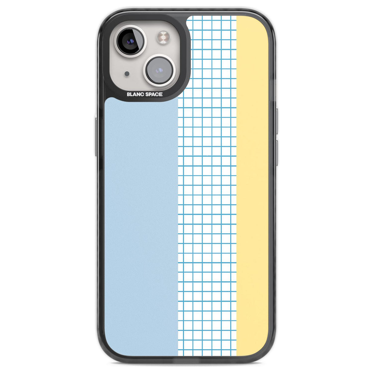 Abstract Grid Blue & Yellow Phone Case iPhone 12 / Black Impact Case,iPhone 13 / Black Impact Case,iPhone 12 Pro / Black Impact Case,iPhone 14 / Black Impact Case,iPhone 15 Plus / Black Impact Case,iPhone 15 / Black Impact Case Blanc Space