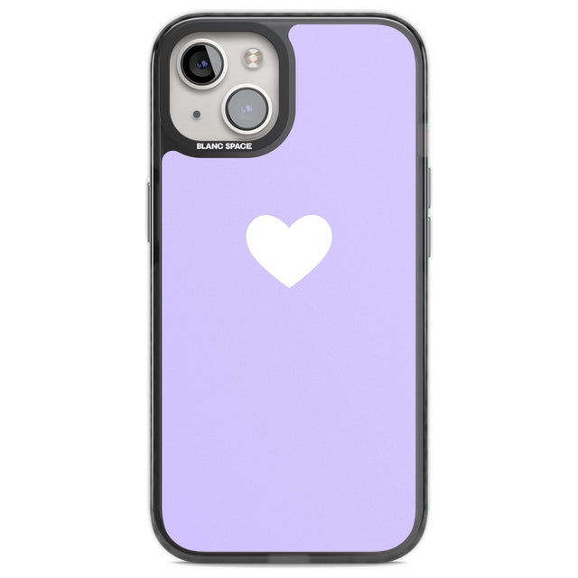 Single Heart White & Pale Purple