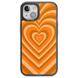 Orange Heart Illusion Phone Case iPhone 13 / Black Impact Case,iPhone 12 Pro / Black Impact Case,iPhone 12 / Black Impact Case,iPhone 14 / Black Impact Case,iPhone 15 Plus / Black Impact Case,iPhone 15 / Black Impact Case Blanc Space