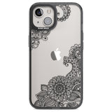 Black Henna Botanicals Phone Case iPhone 13 / Black Impact Case,iPhone 12 Pro / Black Impact Case,iPhone 12 / Black Impact Case,iPhone 14 / Black Impact Case,iPhone 15 Plus / Black Impact Case,iPhone 15 / Black Impact Case Blanc Space