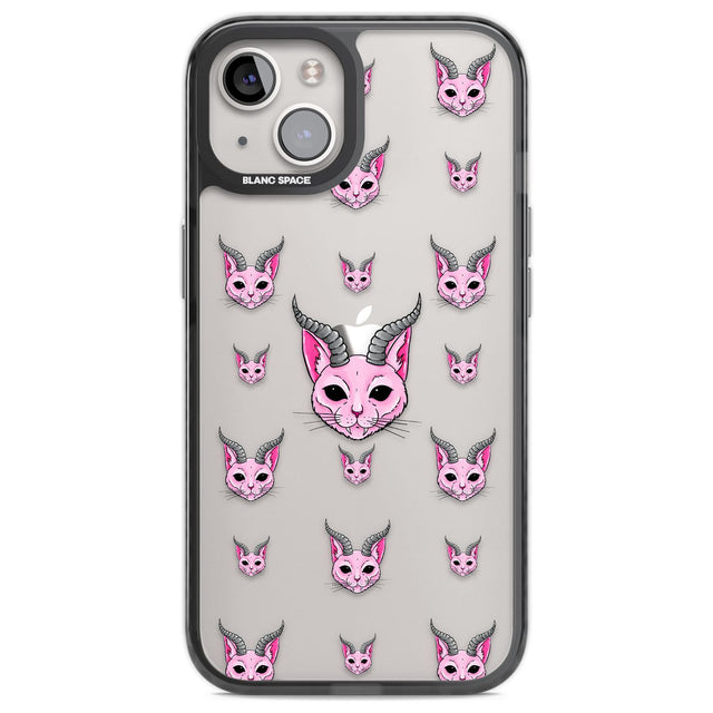 Demon Cat Pattern Phone Case iPhone 13 / Black Impact Case,iPhone 12 Pro / Black Impact Case,iPhone 12 / Black Impact Case,iPhone 14 / Black Impact Case,iPhone 15 Plus / Black Impact Case,iPhone 15 / Black Impact Case Blanc Space