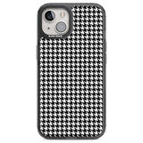 Black Houndstooth Pattern Phone Case iPhone 13 / Black Impact Case,iPhone 14 / Black Impact Case,iPhone 15 / Black Impact Case,iPhone 15 Plus / Black Impact Case Blanc Space