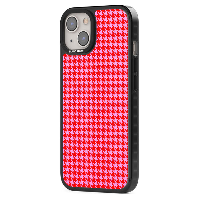 Neon Pink & Red Houndstooth Pattern Phone Case iPhone 15 Pro Max / Black Impact Case,iPhone 15 Plus / Black Impact Case,iPhone 15 Pro / Black Impact Case,iPhone 15 / Black Impact Case,iPhone 15 Pro Max / Impact Case,iPhone 15 Plus / Impact Case,iPhone 15 Pro / Impact Case,iPhone 15 / Impact Case,iPhone 15 Pro Max / Magsafe Black Impact Case,iPhone 15 Plus / Magsafe Black Impact Case,iPhone 15 Pro / Magsafe Black Impact Case,iPhone 15 / Magsafe Black Impact Case,iPhone 14 Pro Max / Black Impact Case,iPhone 1