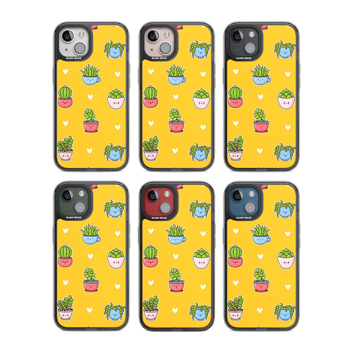 Plant Faces Kawaii Pattern