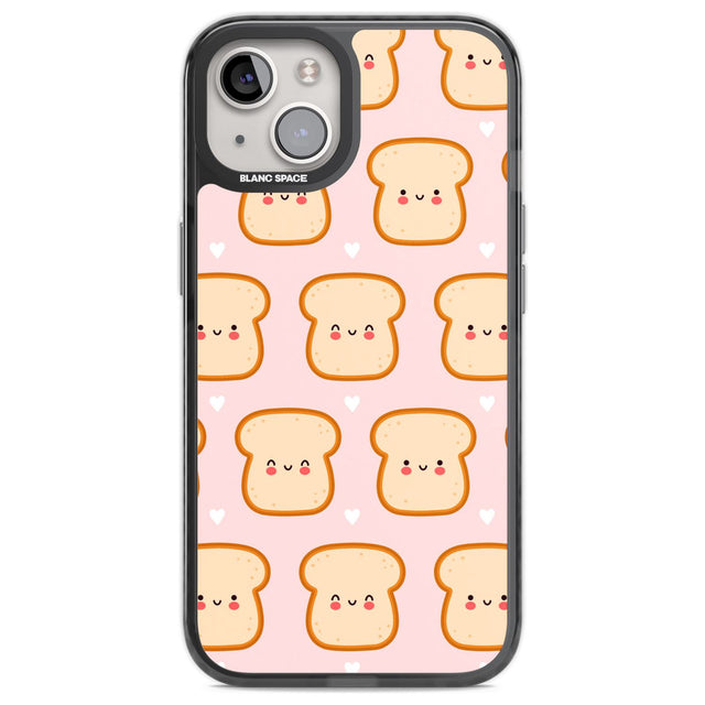 Bread Faces Kawaii Pattern Phone Case iPhone 13 / Black Impact Case,iPhone 12 Pro / Black Impact Case,iPhone 12 / Black Impact Case,iPhone 14 / Black Impact Case,iPhone 15 Plus / Black Impact Case,iPhone 15 / Black Impact Case Blanc Space