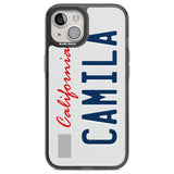 California License Plate Custom Phone Case iPhone 12 / Black Impact Case,iPhone 13 / Black Impact Case,iPhone 12 Pro / Black Impact Case,iPhone 14 / Black Impact Case,iPhone 15 Plus / Black Impact Case,iPhone 15 / Black Impact Case Blanc Space