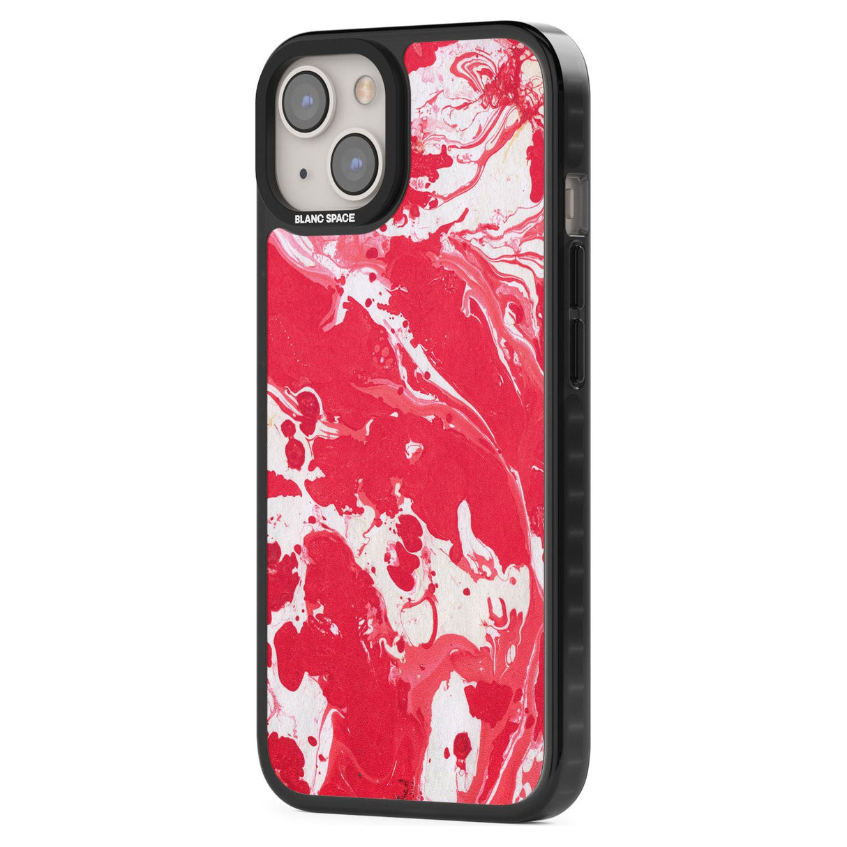 Red & White - Marbled Paper