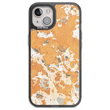 Orange Marbled Paper Pattern Phone Case iPhone 12 / Black Impact Case,iPhone 13 / Black Impact Case,iPhone 12 Pro / Black Impact Case,iPhone 14 / Black Impact Case,iPhone 15 Plus / Black Impact Case,iPhone 15 / Black Impact Case Blanc Space