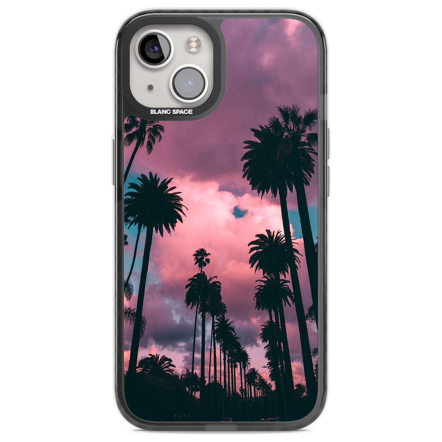 Palm Tree Sunset Photograph Phone Case iPhone 12 / Black Impact Case,iPhone 13 / Black Impact Case,iPhone 12 Pro / Black Impact Case,iPhone 14 / Black Impact Case,iPhone 15 Plus / Black Impact Case,iPhone 15 / Black Impact Case Blanc Space