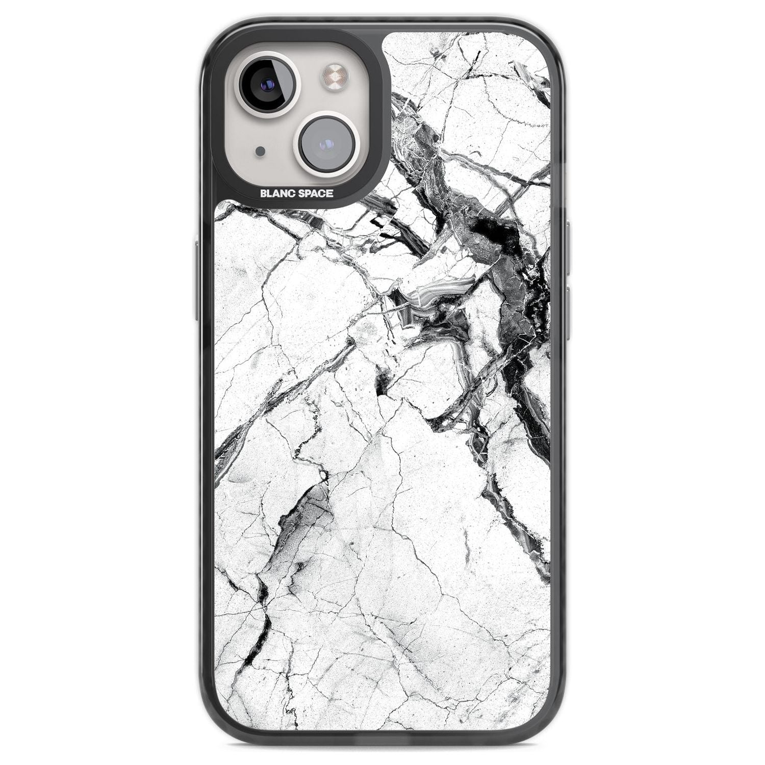 Black & White Stormy Marble Phone Case iPhone 12 / Black Impact Case,iPhone 13 / Black Impact Case,iPhone 12 Pro / Black Impact Case,iPhone 14 / Black Impact Case,iPhone 15 Plus / Black Impact Case,iPhone 15 / Black Impact Case Blanc Space