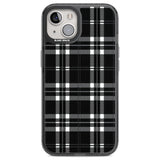 Divine Black Plaid Phone Case iPhone 13 / Black Impact Case,iPhone 14 / Black Impact Case,iPhone 15 / Black Impact Case,iPhone 15 Plus / Black Impact Case Blanc Space