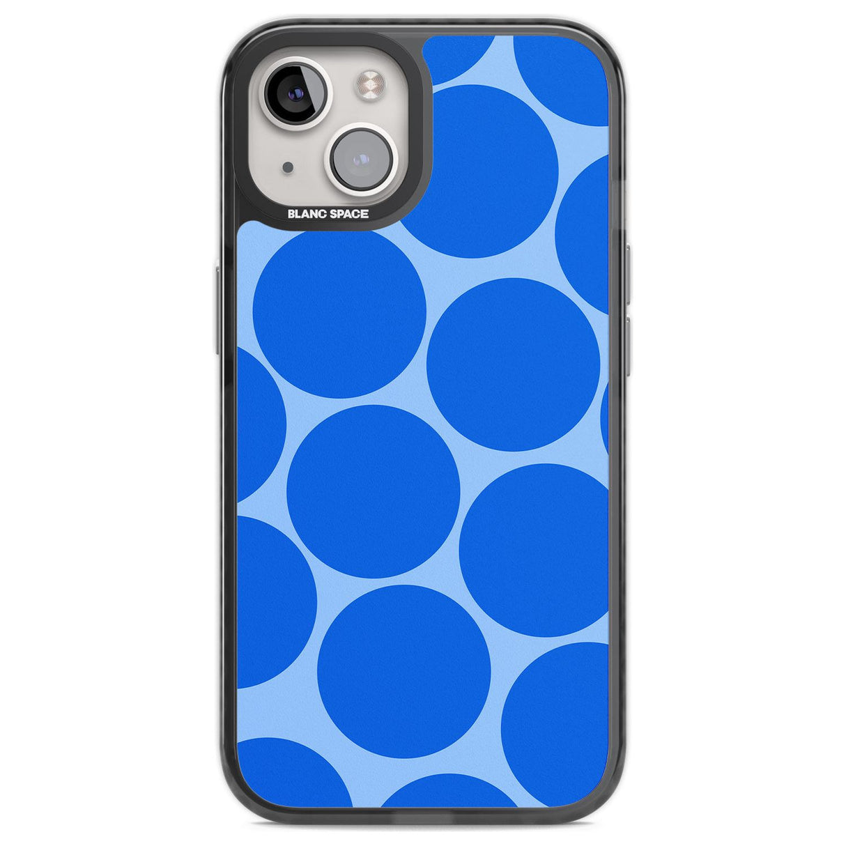 Abstract Retro Shapes: Blue Dots Phone Case iPhone 12 / Black Impact Case,iPhone 13 / Black Impact Case,iPhone 12 Pro / Black Impact Case,iPhone 14 / Black Impact Case,iPhone 15 Plus / Black Impact Case,iPhone 15 / Black Impact Case Blanc Space