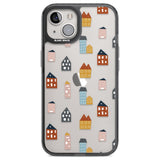 Cute Scandinavian Buildings Phone Case iPhone 12 / Black Impact Case,iPhone 13 / Black Impact Case,iPhone 12 Pro / Black Impact Case,iPhone 14 / Black Impact Case,iPhone 15 Plus / Black Impact Case,iPhone 15 / Black Impact Case Blanc Space