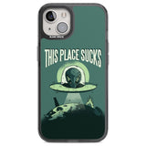 EARTH SUCKS Phone Case iPhone 13 / Black Impact Case,iPhone 14 / Black Impact Case,iPhone 15 / Black Impact Case,iPhone 15 Plus / Black Impact Case Blanc Space