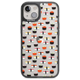 Minimalist Sushi Pattern Phone Case iPhone 12 / Black Impact Case,iPhone 13 / Black Impact Case,iPhone 12 Pro / Black Impact Case,iPhone 14 / Black Impact Case,iPhone 15 Plus / Black Impact Case,iPhone 15 / Black Impact Case Blanc Space