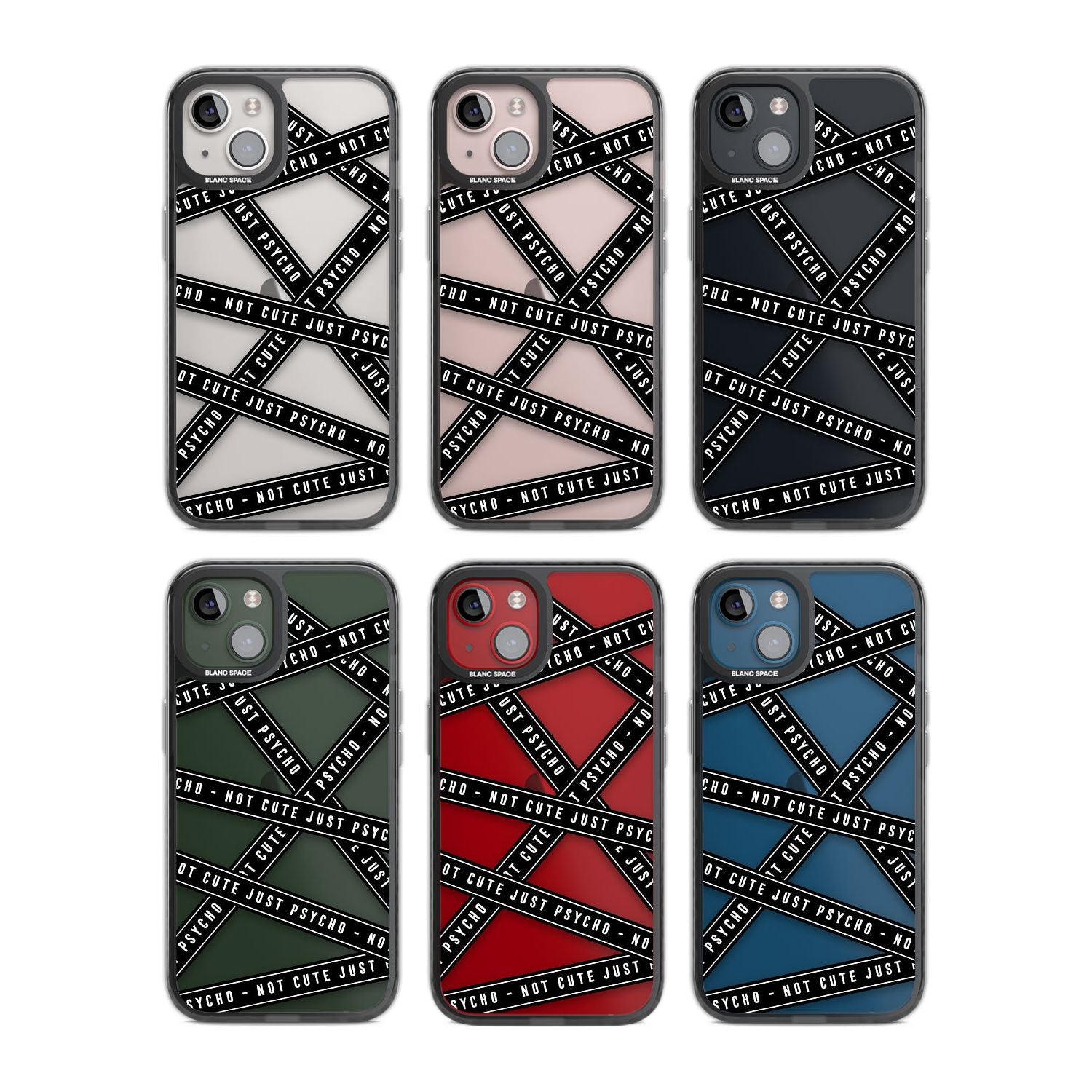 Caution Tape (Clear) Not Cute Just Psycho Phone Case iPhone 15 Pro Max / Black Impact Case,iPhone 15 Plus / Black Impact Case,iPhone 15 Pro / Black Impact Case,iPhone 15 / Black Impact Case,iPhone 15 Pro Max / Impact Case,iPhone 15 Plus / Impact Case,iPhone 15 Pro / Impact Case,iPhone 15 / Impact Case,iPhone 15 Pro Max / Magsafe Black Impact Case,iPhone 15 Plus / Magsafe Black Impact Case,iPhone 15 Pro / Magsafe Black Impact Case,iPhone 15 / Magsafe Black Impact Case,iPhone 14 Pro Max / Black Impact Case,iP