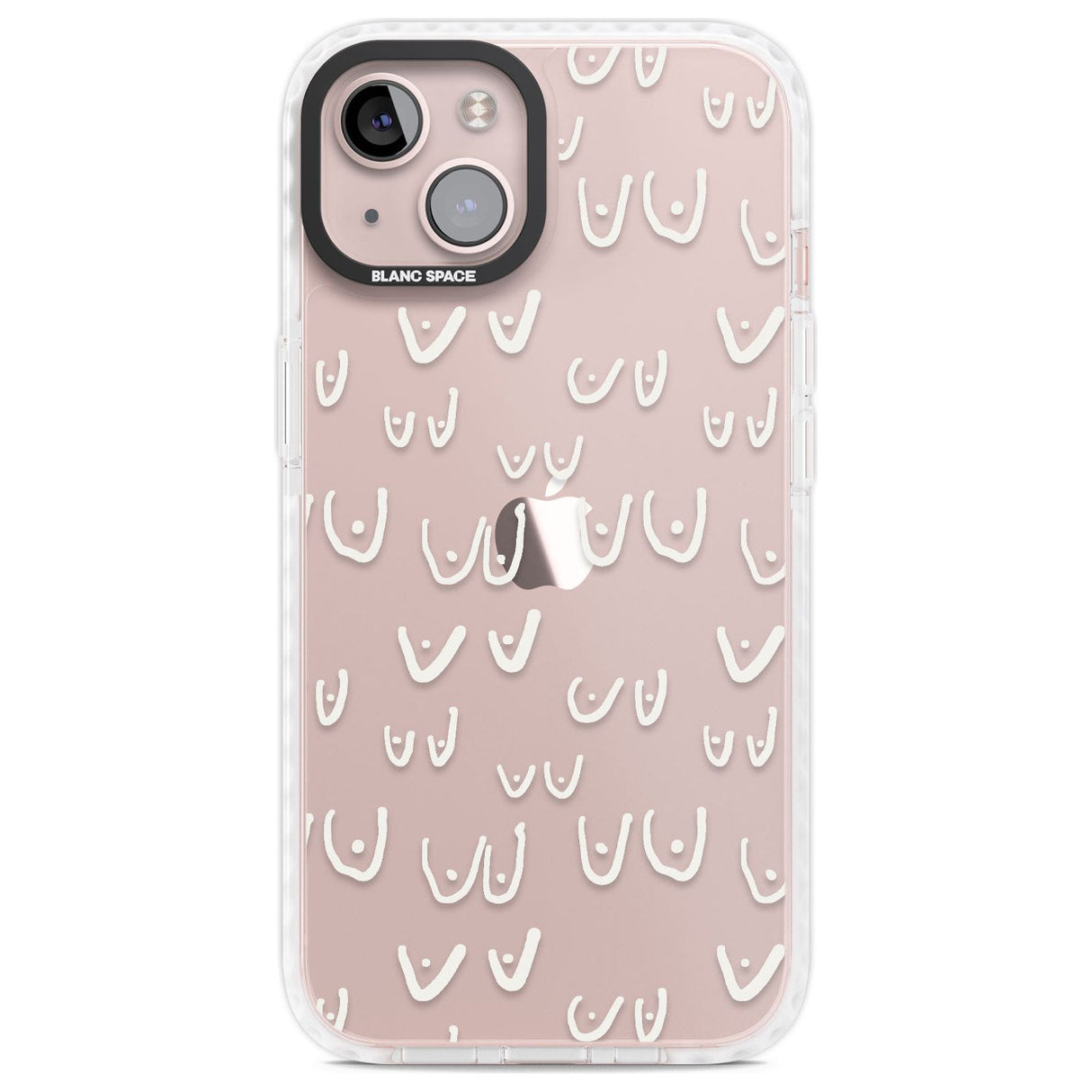 Free the boob (White) Phone Case iPhone 13 / Impact Case,iPhone 14 / Impact Case,iPhone 15 Plus / Impact Case,iPhone 15 / Impact Case Blanc Space