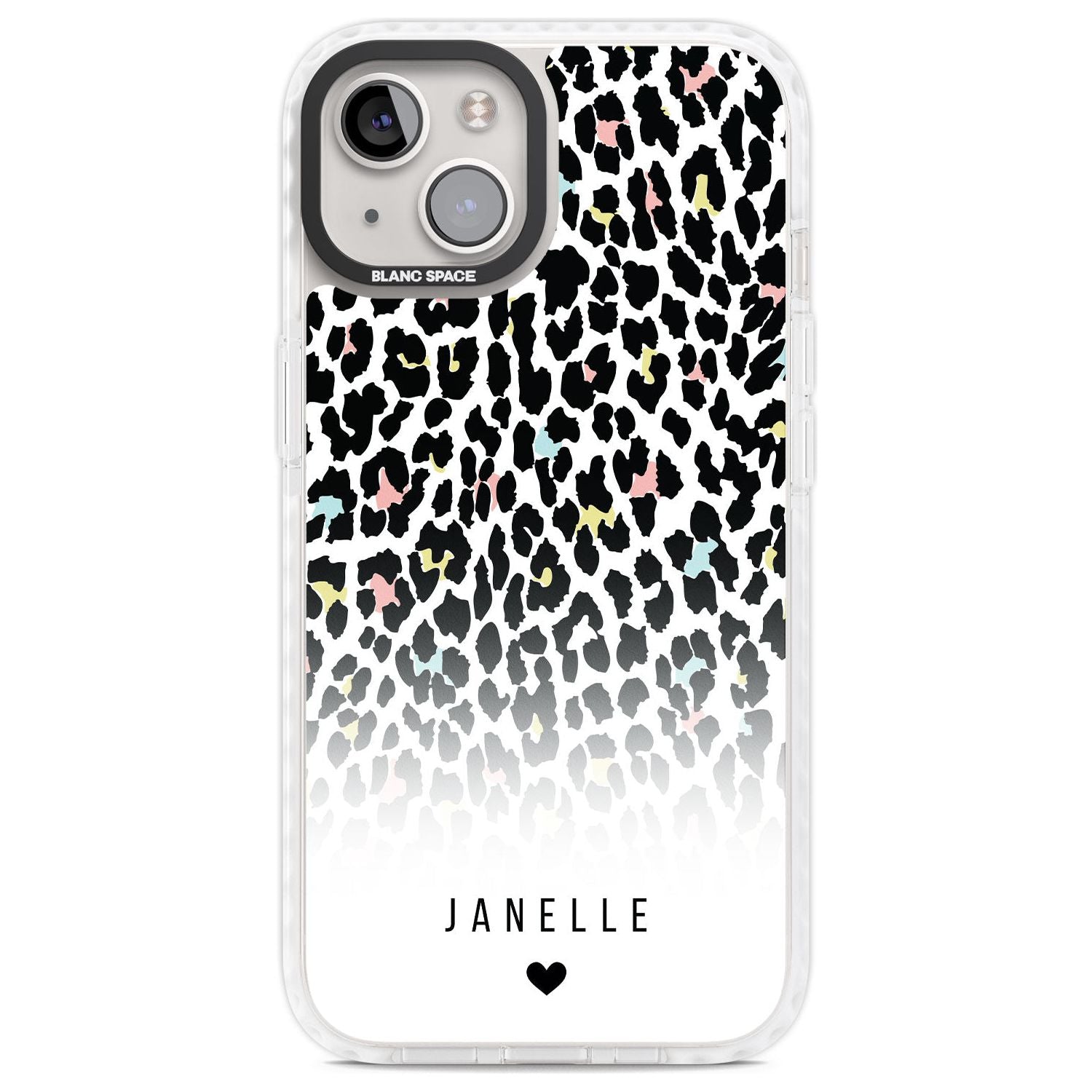 Personalised Pastel Leopard Spots Custom Phone Case iPhone 13 / Impact Case,iPhone 14 / Impact Case,iPhone 15 Plus / Impact Case,iPhone 15 / Impact Case Blanc Space
