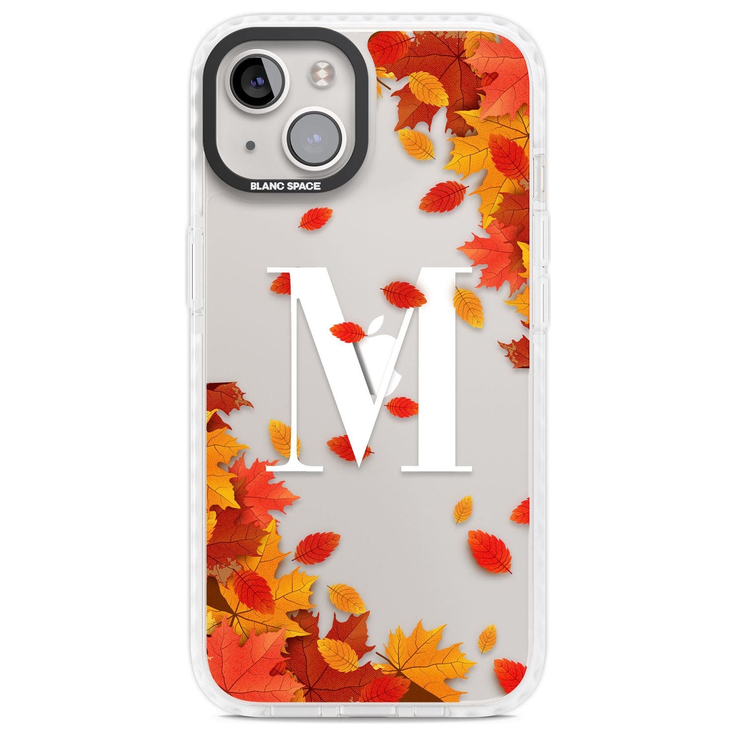Personalised Monogram Autumn Leaves Custom Phone Case iPhone 13 / Impact Case,iPhone 14 / Impact Case,iPhone 15 Plus / Impact Case,iPhone 15 / Impact Case Blanc Space