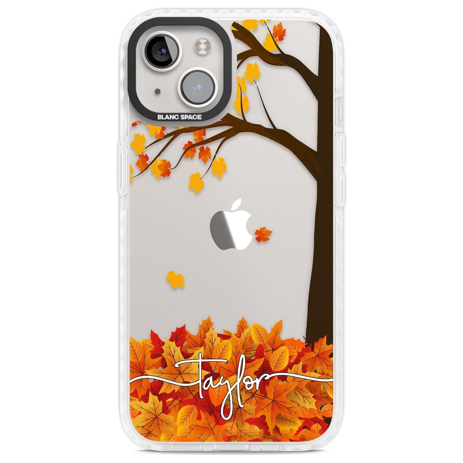 Personalised Autumn Leaves Custom Phone Case iPhone 13 / Impact Case,iPhone 14 / Impact Case,iPhone 15 Plus / Impact Case,iPhone 15 / Impact Case Blanc Space