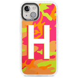 Personalised Bright Neon Camo Solid Monogram Custom Phone Case iPhone 13 / Impact Case,iPhone 14 / Impact Case,iPhone 15 / Impact Case,iPhone 15 Plus / Impact Case Blanc Space