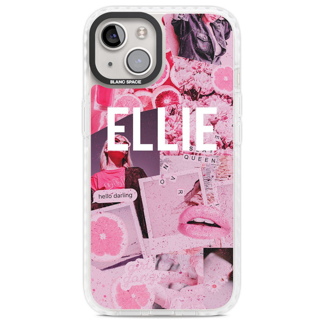 Personalised Sweet Pink Fashion Collage Custom Phone Case iPhone 13 / Impact Case,iPhone 14 / Impact Case,iPhone 15 Plus / Impact Case,iPhone 15 / Impact Case Blanc Space