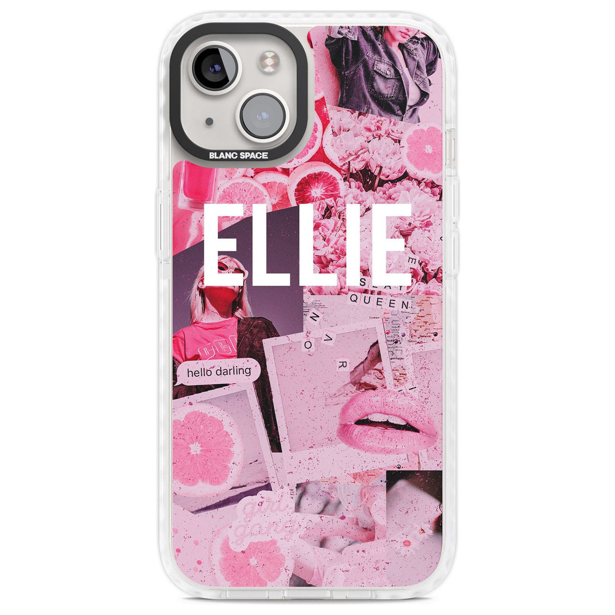 Personalised Sweet Pink Fashion Collage Custom Phone Case iPhone 13 / Impact Case,iPhone 14 / Impact Case,iPhone 15 Plus / Impact Case,iPhone 15 / Impact Case Blanc Space