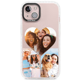 Personalised Heart Photo GridPhone Case for iPhone 14