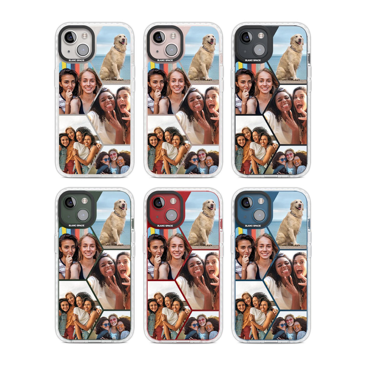 Personalised Heart Photo GridPhone Case for iPhone 14