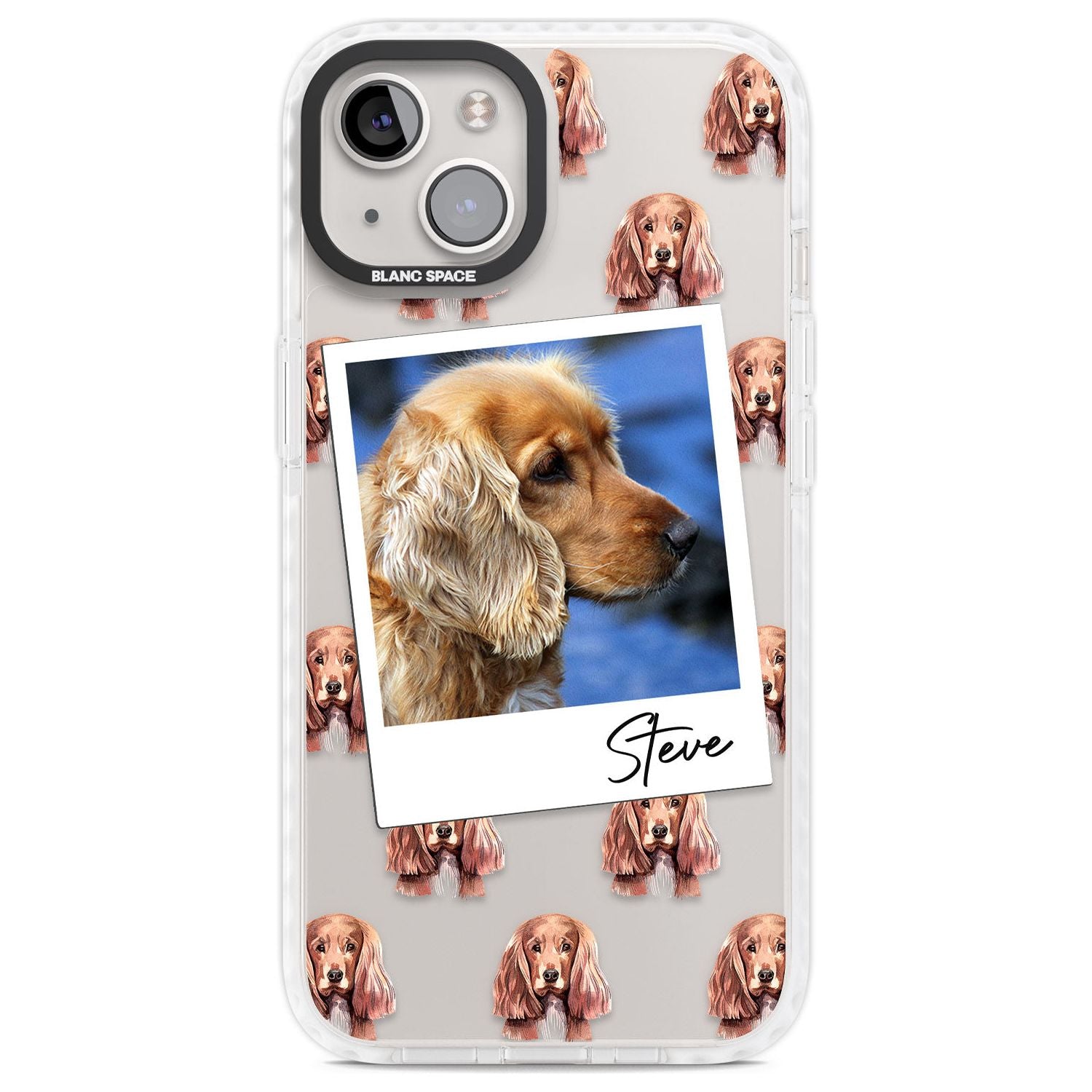 Personalised Cocker Spaniel - Dog Photo Custom Phone Case iPhone 13 / Impact Case,iPhone 14 / Impact Case,iPhone 15 Plus / Impact Case,iPhone 15 / Impact Case Blanc Space