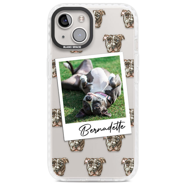 Personalised Staffordshire Bull Terrier - Dog Photo Custom Phone Case iPhone 13 / Impact Case,iPhone 14 / Impact Case,iPhone 15 Plus / Impact Case,iPhone 15 / Impact Case Blanc Space
