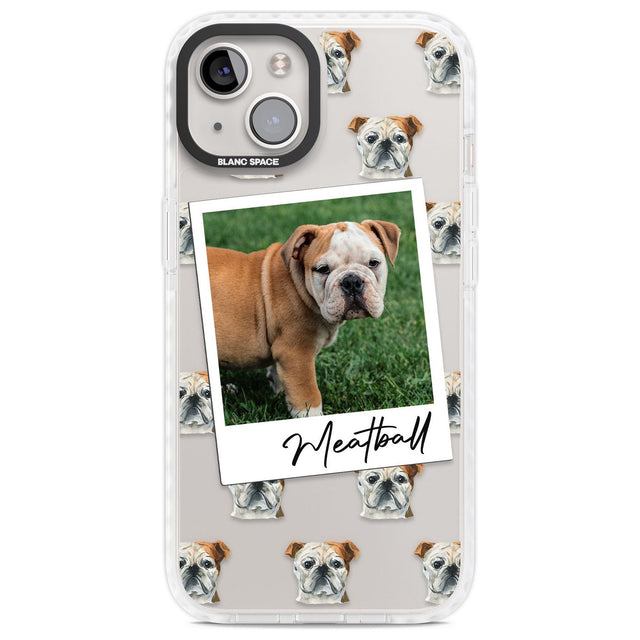 Personalised English Bulldog - Dog Photo Custom Phone Case iPhone 13 / Impact Case,iPhone 14 / Impact Case,iPhone 15 Plus / Impact Case,iPhone 15 / Impact Case Blanc Space
