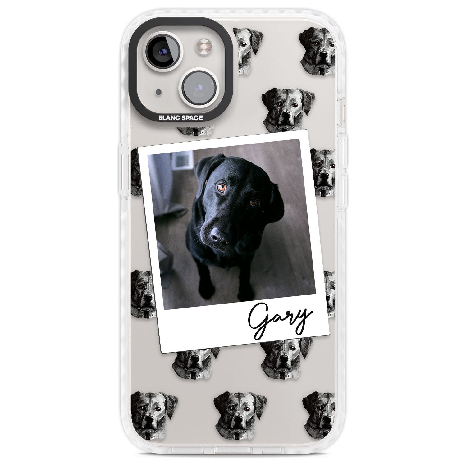 Personalised Labrador, Black - Dog Photo Custom Phone Case iPhone 13 / Impact Case,iPhone 14 / Impact Case,iPhone 15 Plus / Impact Case,iPhone 15 / Impact Case Blanc Space