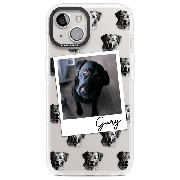 Personalised Black Labrador Instant Camera Photo