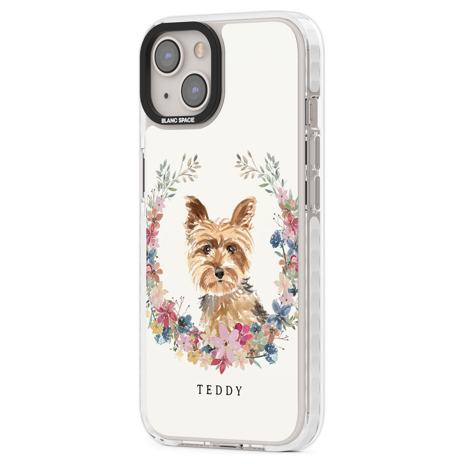 Personalised Yorkshire Terrier Floral Portrait